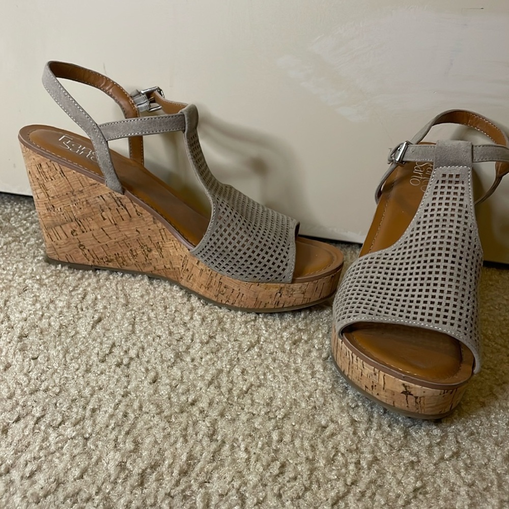 Wedge T-Strap Sandal